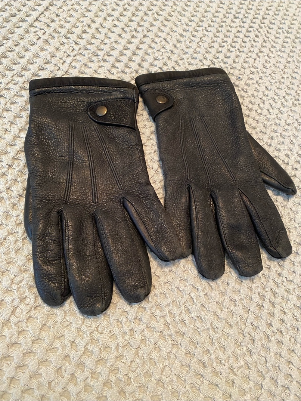 Harry Rosen  black gloves  men’s size M - Picture 7 of 12